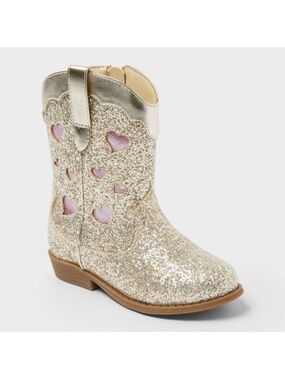 Toddler Dallas Glitter Western Boots - Cat & Jack Gold